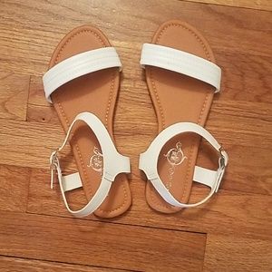 White Buckle Sandal